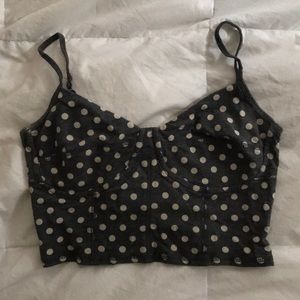 Polka Dot Bralette / Crop Top